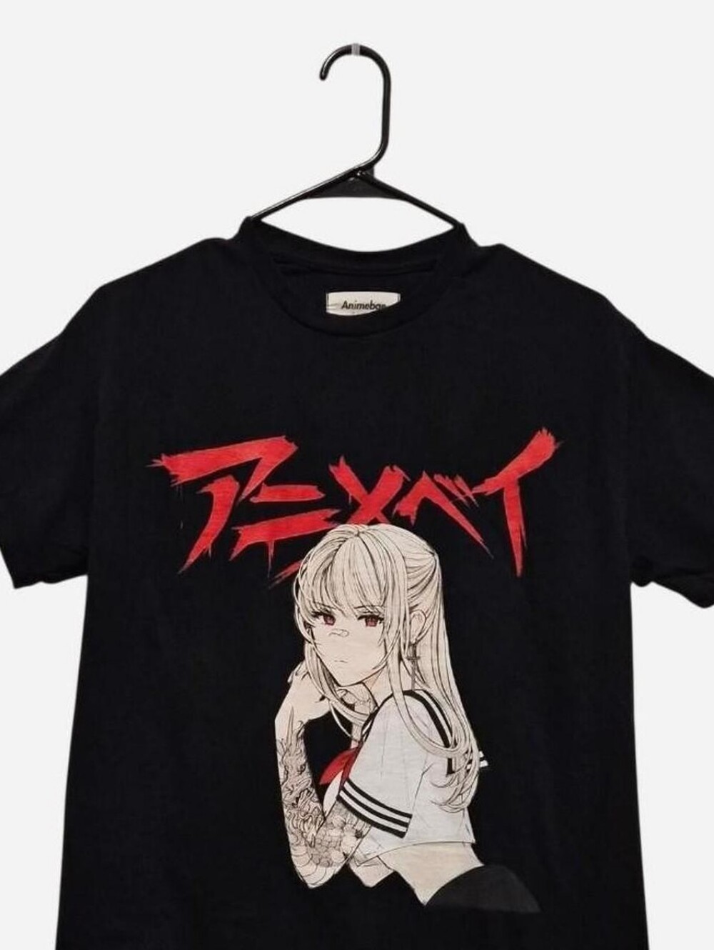 Animebae Beautiful & Damned Graphic T Shirt - Navy Blue